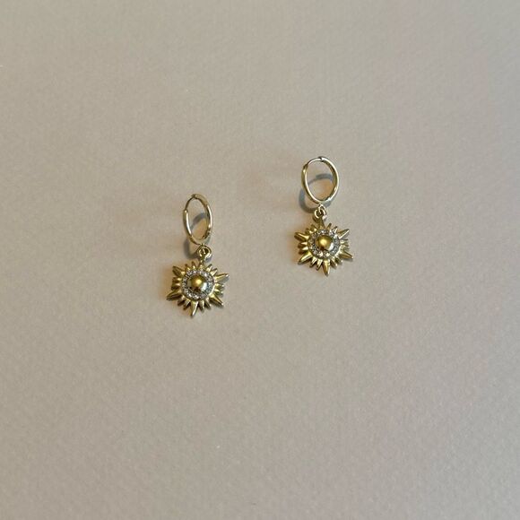 Sun hoop earrings M720 - Picture 2 of 4